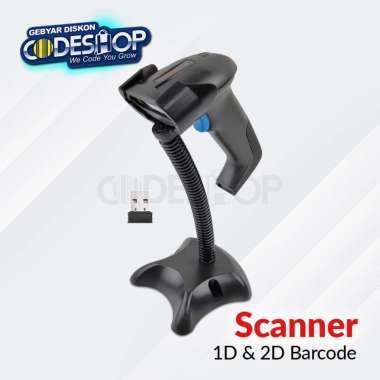 Kassen KS-606 Scanner Barcode 2D Wireless Auto Scan Dongle USB Bluetooth Jarak Scan 100 Meter