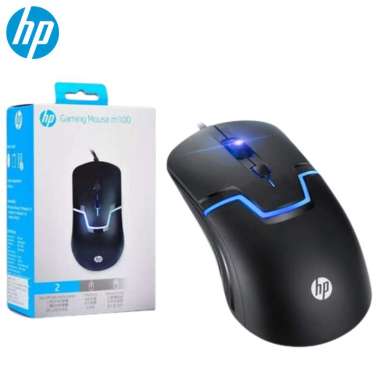 Gaming Mouse USB HP M100 Optical Mouse Color Light LED M100 HP Mouse Kabel USB HP Original