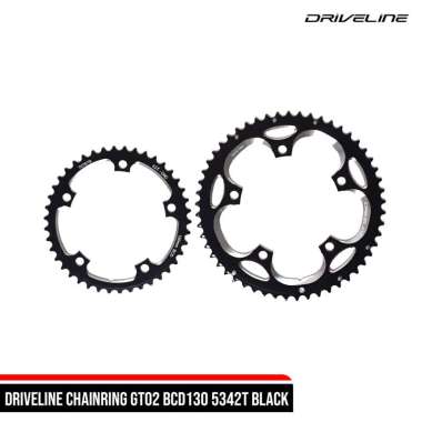 DELTACYCLES - DRIVELINE CHAINRING GT02 BCD130 53/42T BLACK