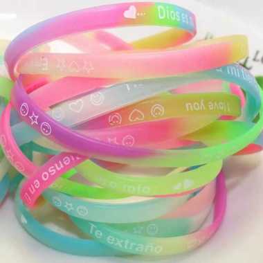 Gelang Karet Silikon Glow in The Dark / Gelang Tangan Fashion Pria Wanita