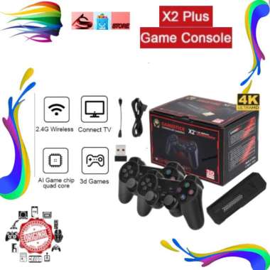 Game Stick Gen 2 X2 Plus Game Console 4K HD Wireless Gamepad HDMI TV 128 GB