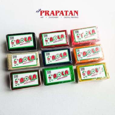 Lilin Mainan Merek Bola 400gram / Plastisin Mainan Putih Krem