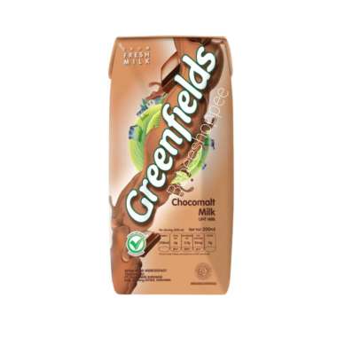 Susu UHT Greenfields Chocomalt 1 Dus isi 200 ml | Susu Greenfields Coklat Kartonan | Grosir Susu Gre