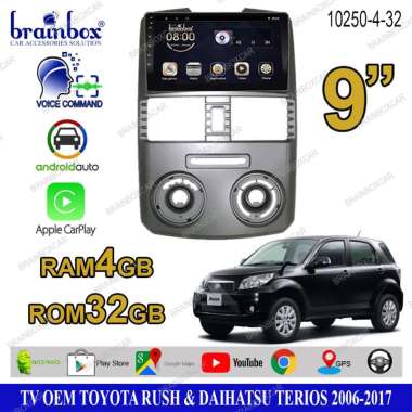 Brainbox TV Mobil OEM Toyota Rush Terios 2006-2017 Android Headunit Tape Mobil Head Unit 4GB + 32GB