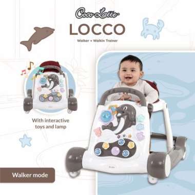 Baby Walker Cocolatte 2in1 - LOCCO BROWN, NON GARANSI GARANSI New Blue
