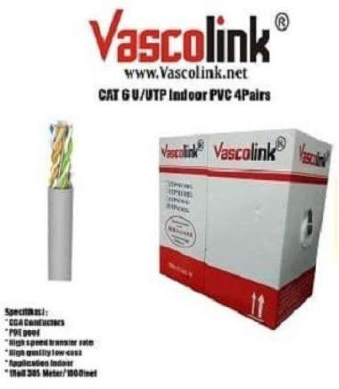 Kabel LAN UTP FTP Indoor Cat6 dan Outdoor Cat 6 Vascolink Per Meter Indoor UTP