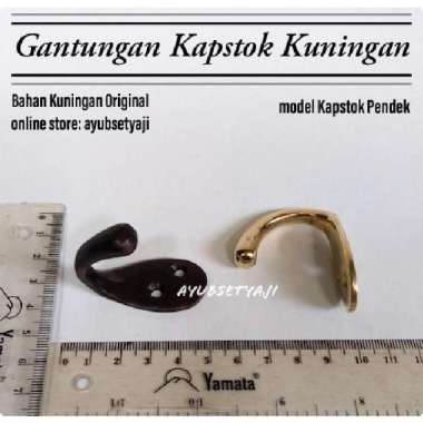 Kapstok kuningan model Kapstok Pendek Gantungan Baju Cantolan jaket Hitam Antik