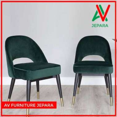 KURSI MAKAN MODERN KOMBINASI JOK KAIN BLUDRU - KURSI MAKAN MINIMALIS