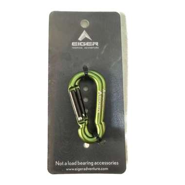 EIGER 5 MM PEAR SHAPE CARABINER 2 PC - GREEN