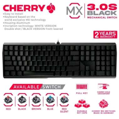 CHERRY MX 3.0S NBL Black Mechanical Gaming Keyboard MX3.0S NBL Brown Switch