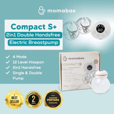 MOMABAE – COMPACT S+ – 2 IN 1 Handsfree Breast Pump / Pompa ASI Elektrik / Breast Pump Electric / Pu