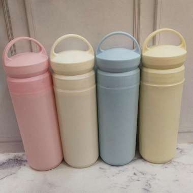 BOTOL MINUM KACA POLOS Putih