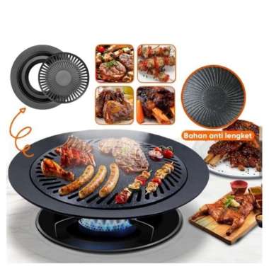 Panggangan Bulat Barberque BBQ Grill Plate