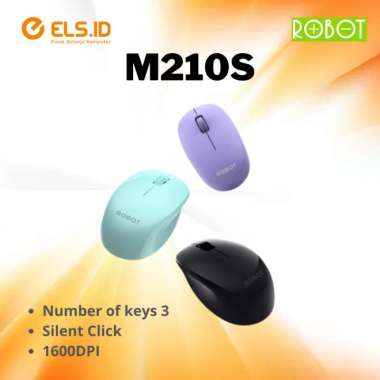 Mouse Wireless Robot M210S Silent Click PURPLE