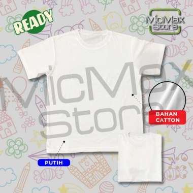 Kaos Polos Anak Cotton Combed 30s Premium 6 Putih