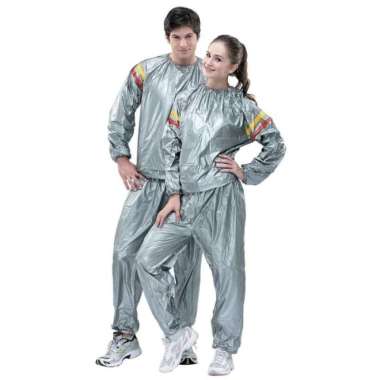 ZS Baju Sauna Sauna Suit Jaket Sauna Suit Unistar Baju Olahraga - Hitam Hitam