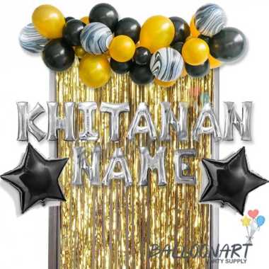 KHITANAN GARLAND SIMPLE DEKORASI SET/DEKORASI KHITANAN ANAK MURAH GOLD