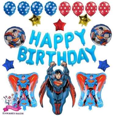 SUPERMAN BALON DEKORASI SET/BATMAN BALON DEKORASI SET Batman