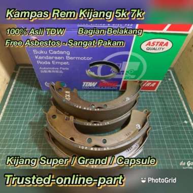 Kampas Rem Kijang Super Grand Kapsul Belakang 100% Asli Tdw Kode Br01