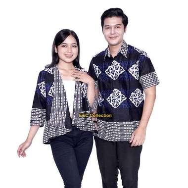 Batik Couple Tenun Brazilia – Bolero Batik Wanita – Hem / Kemeja Batik Pria – Outer Batik - Seragam 