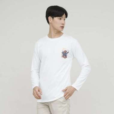 NEW Kaos Cotton Combed Lengan Panjang Pria Putih Houseofcuff Monkey Skate S