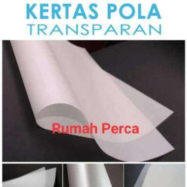 kertas pola putih isi 10 lembar / kertas pola jiplak / kertas pola tra Multicolor
