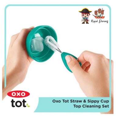 Oxo Tot Straw & Sippy Cup Top Cleaning Set - Teal