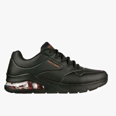 Sepatu Sneakers Pria Skechers Street UNO 2 Black/Orange Original 232181BKOR 42