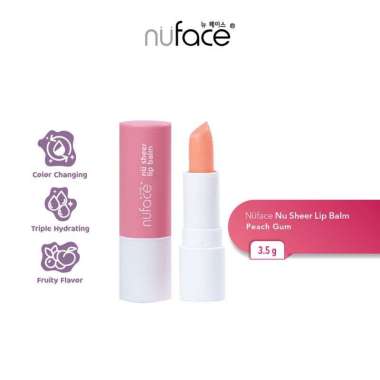 Nuface Juicy Tint lip tint & Nuface sheer lip balm nu face Peach Gum lip balm