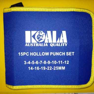plong set hollow punch set 15 pcs Multicolor