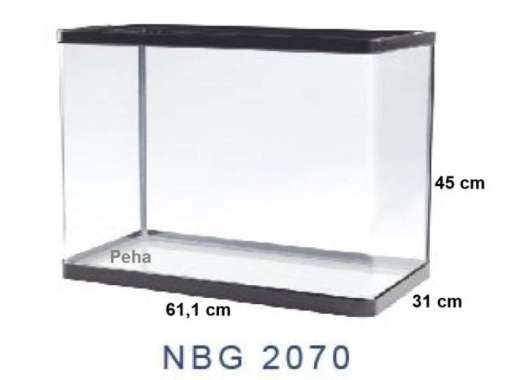 Aquarium Ikan - Akuarium Nisso Manta - Kaca Lengkung P 60 Cm Nbg 2070