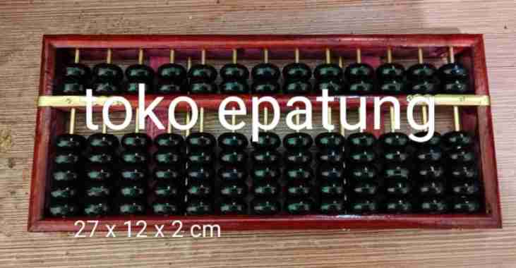 sempoa kayu/ papan sempoa/ wooden abacus/ alat hitung sempoa 13 - sdg Multicolor