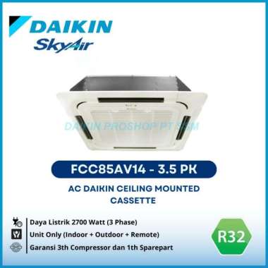 AC Daikin Cassette 3.5PK 3Phase FCC85AV14 Wireless- Malaysia