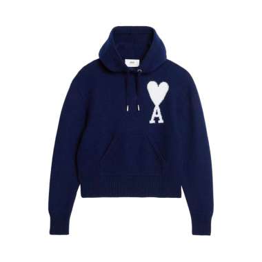 ami paris hoodie navy