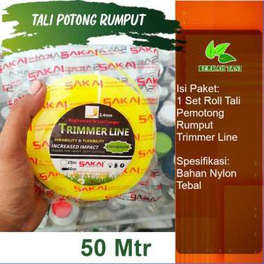 Trimmer Line Tali Potong rumput 50 Meter