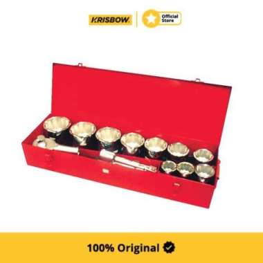 Krisbow Kunci Sok Socket Set 1 Inci 36-80 Mm
