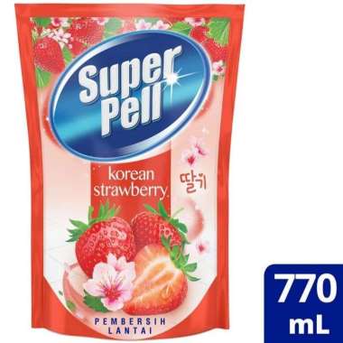 Super Pell Pembersih Lantai Korean Strawberry Pouch 770 ml