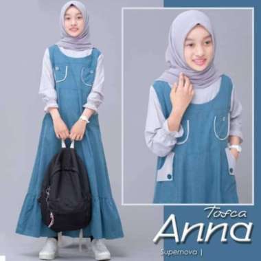 Anna Dress Kids / Gamis Anak 12-14 Tahun / Baju Muslim Anak / Gamis Multicolor