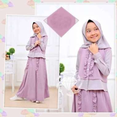 Baju Muslim Anak / Gamis Anak SET VIOLA / SETELAN TUNIK BAJU MUSLIM Multicolor