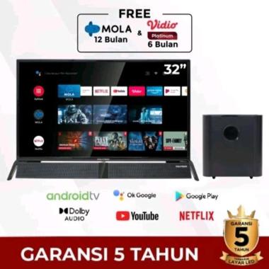 POLYTRON PLD 32BAG9858 Cinemax Soundbar LED TV 32 inch Smart Android Digital HD TV