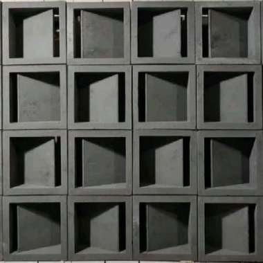 Roster Beton Minimalis/Sekat Dinding Pagar/Dekorasi/Warna/Hitam/Ab