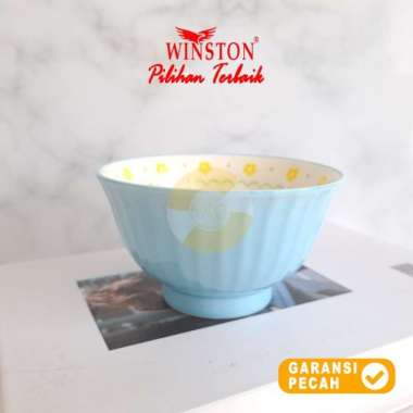 WINSTON 1pcs Glasir Blue Mangkok Keramik 4,5in | Mangkok Dalam 12cm GLASIR BLUE