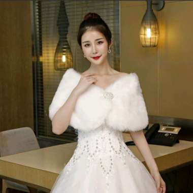 Selendang Bulu Wanita / Cardigan Bulu Imitasi / Bolero Bulu Imitasi lembut