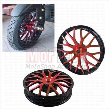 Velg Pelek Racing Motor Power Evolution Ring 14 yamaha LEXI 125 Merah Multicolor