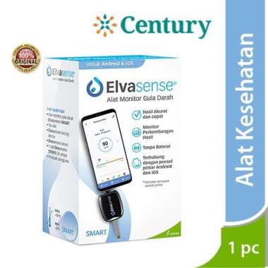 Elvasense Smartphone Connect Alat Check Gula Darah / Gula Darah