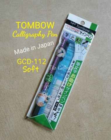 Tombow Fudenosuke - Pennelli per calligrafia, punta morbida (GCD-112), confezione da 3
