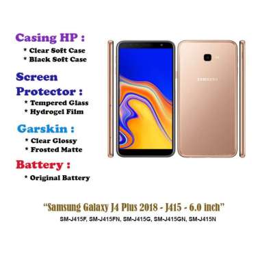 Samsung Galaxy J4 Plus 2018 - J415 - 6.0 inch - Case - Screen Protector - Battery - Dll Focus Case