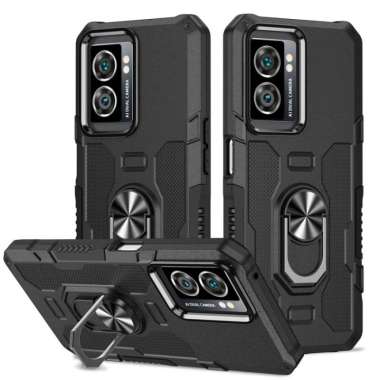 Premium Hard Case Oppo A77 2022 - Casing Oppo A77s Ring Armor OPPO A77 HITAM