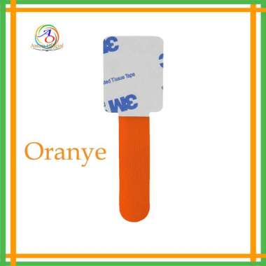 Pengikat Kabel Tape 3M Isi 6 pcs Velcro Perekat Clip Cable Double Tape Perapi Kabel Organizer Orange