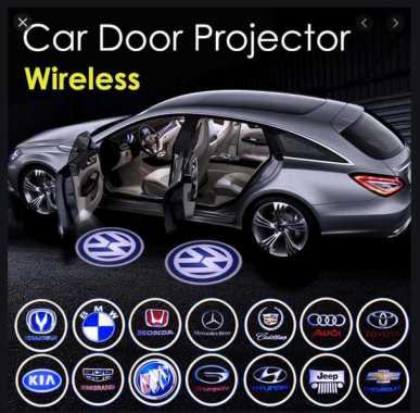 Lampu Logo LED Pintu Mobil Wireless Tanpa Kabel Door Light Projector Murah MITSUBISHI